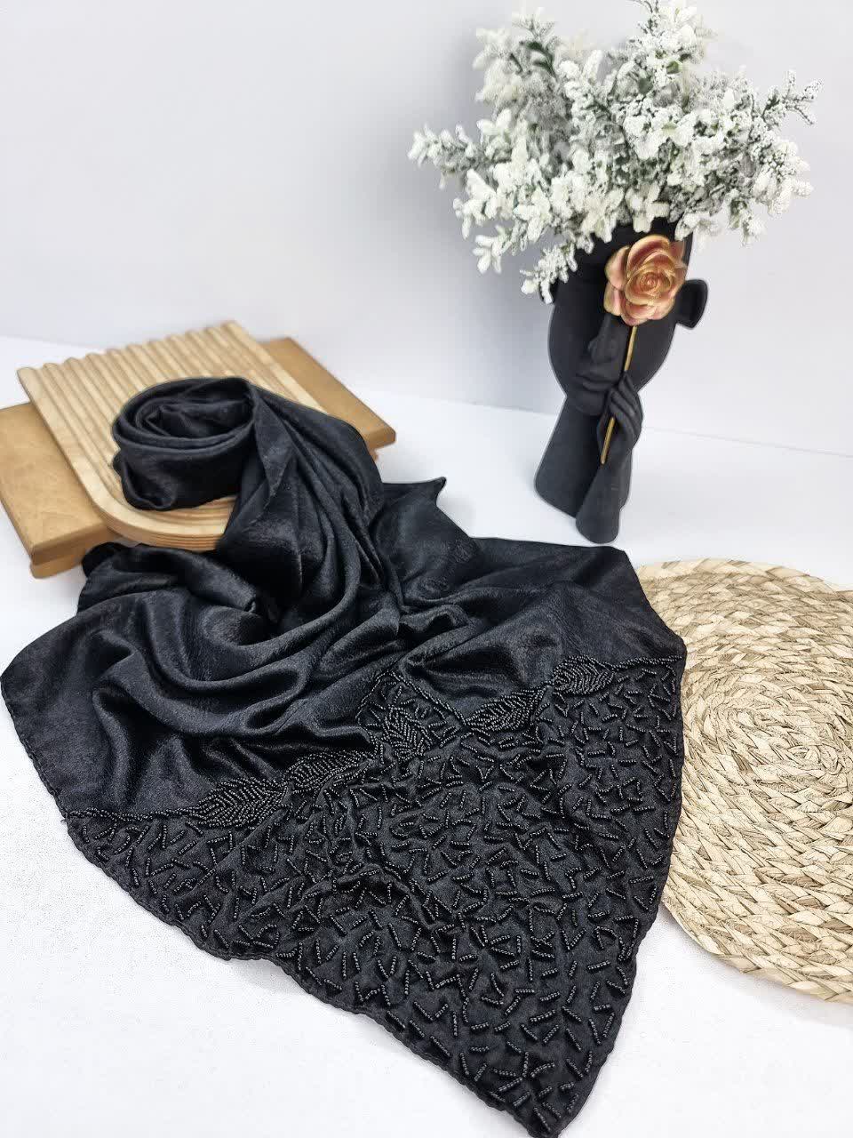 روسری زنانه مجلسی جواهردوزی